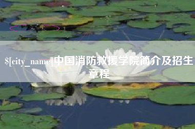 寿光中国消防救援学院简介及招生章程