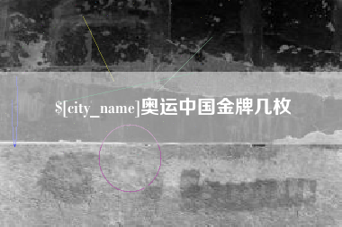 寿光奥运中国金牌几枚