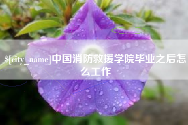 寿光中国消防救援学院毕业之后怎么工作