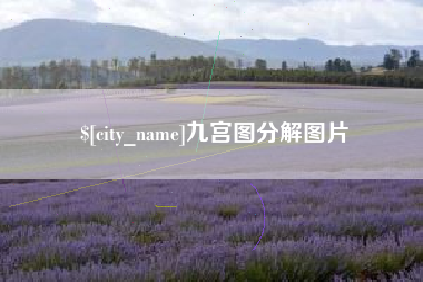 寿光九宫图分解图片