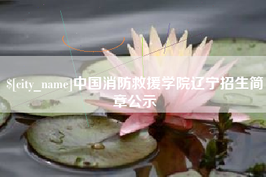寿光中国消防救援学院辽宁招生简章公示