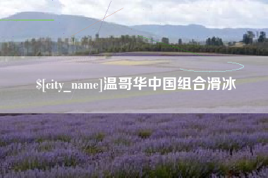 寿光温哥华中国组合滑冰