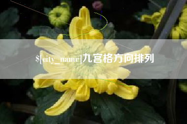 寿光九宫格方向排列