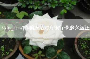 寿光诈骗冻结对方银行卡,多久返还