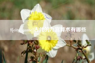 寿光古代的九宫算术有哪些