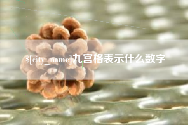寿光九宫格表示什么数字