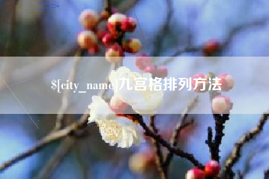 寿光九宫格排列方法