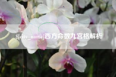寿光西方命数九宫格解析