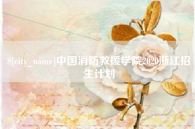 寿光中国消防救援学院2020浙江招生计划