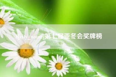 寿光第七届亚冬会奖牌榜