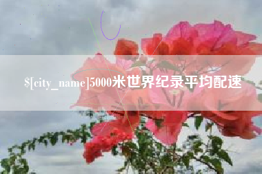 寿光5000米世界纪录平均配速