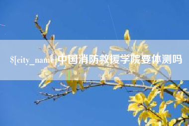 寿光中国消防救援学院要体测吗