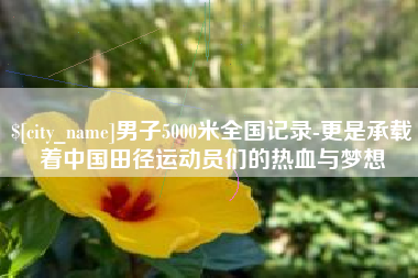 寿光男子5000米全国记录-更是承载着中国田径运动员们的热血与梦想