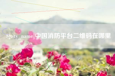 寿光中国消防平台二维码在哪里