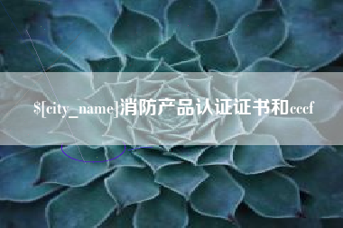 寿光消防产品认证证书和cccf