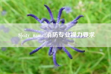 寿光消防专业视力要求