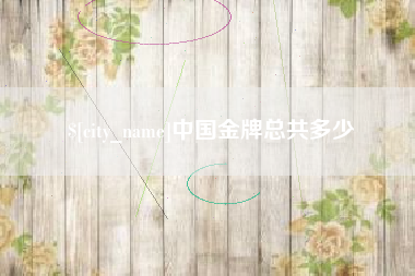 寿光中国金牌总共多少
