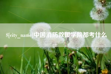 寿光中国消防救援学院都考什么