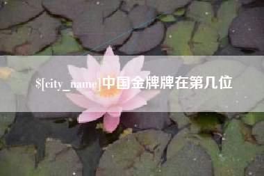 寿光中国金牌牌在第几位