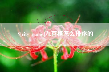 寿光九宫格怎么排序的