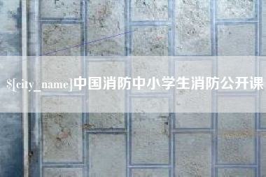 寿光中国消防中小学生消防公开课
