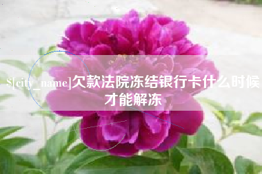 寿光欠款法院冻结银行卡什么时候才能解冻