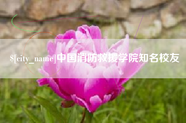 寿光中国消防救援学院知名校友