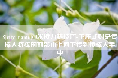 寿光60米接力赛技巧-下压式则是传棒人将棒的前部由上向下传到接棒人手中