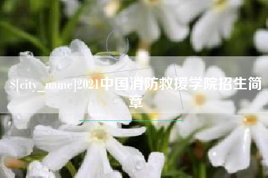 寿光2021中国消防救援学院招生简章