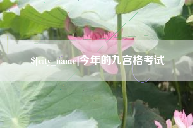 寿光今年的九宫格考试