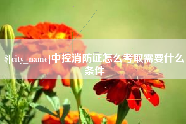 寿光中控消防证怎么考取需要什么条件