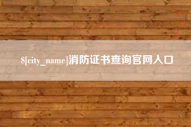 寿光消防证书查询官网入口