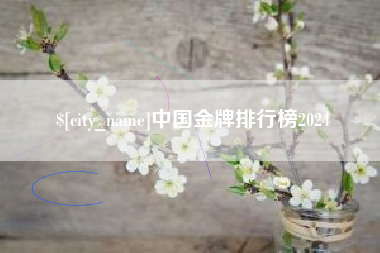 寿光中国金牌排行榜2024