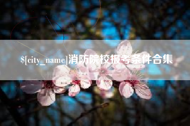寿光消防院校报考条件合集